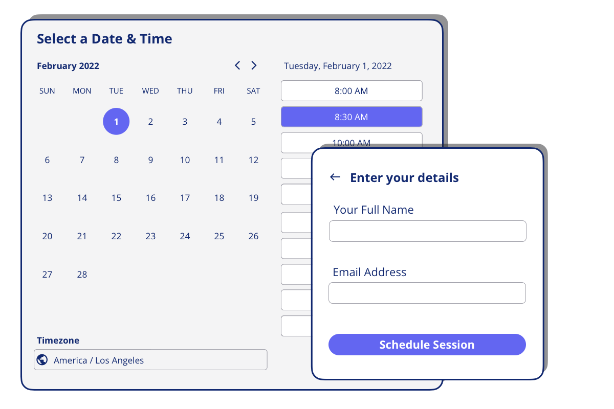 OpenQ Scheduler helps book meetings on your calendar automatically without needing any back-and-forth email exchange.
