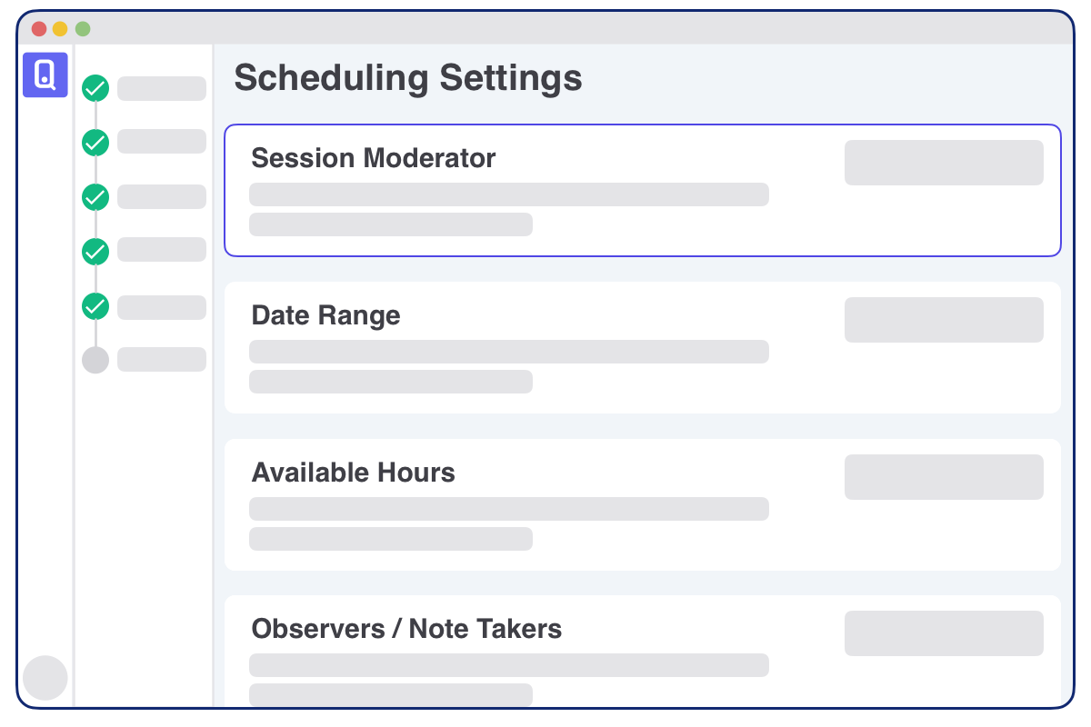 Configure scheduling settings for study.