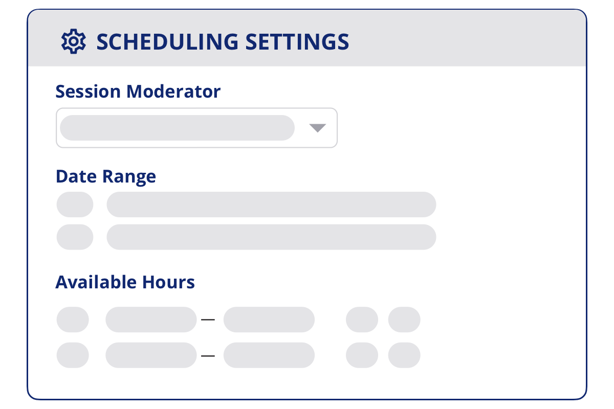 OpenQ Scheduler - Configure scheduling settings