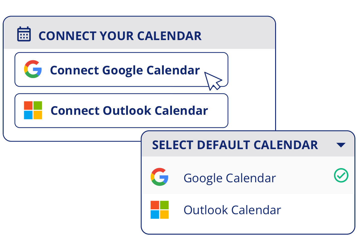 OpenQ Scheduler - Connect your Google or Microsoft calendar to get started