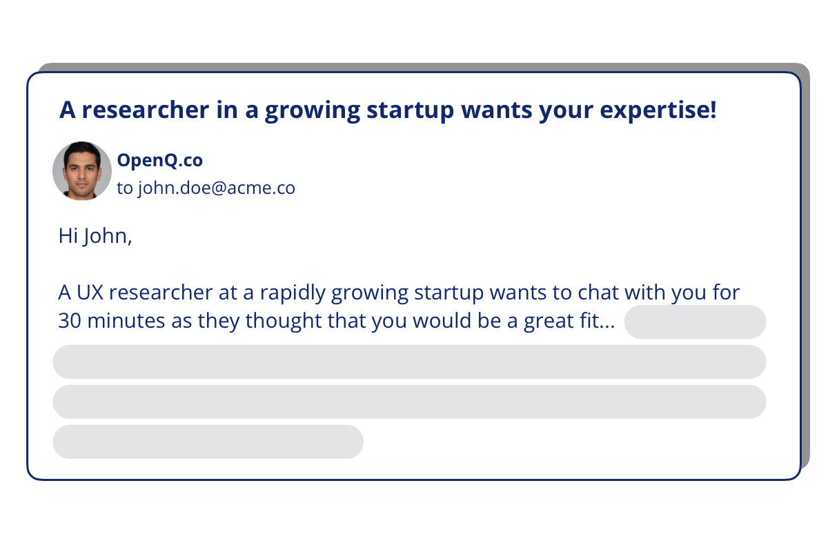 Using OpenQ Recruiter, you can invite participants for user research and customer development interviews anonymously.