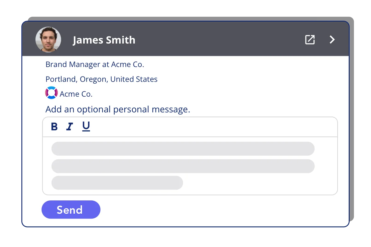 You can personalize each invite message before sending to prospective participants.